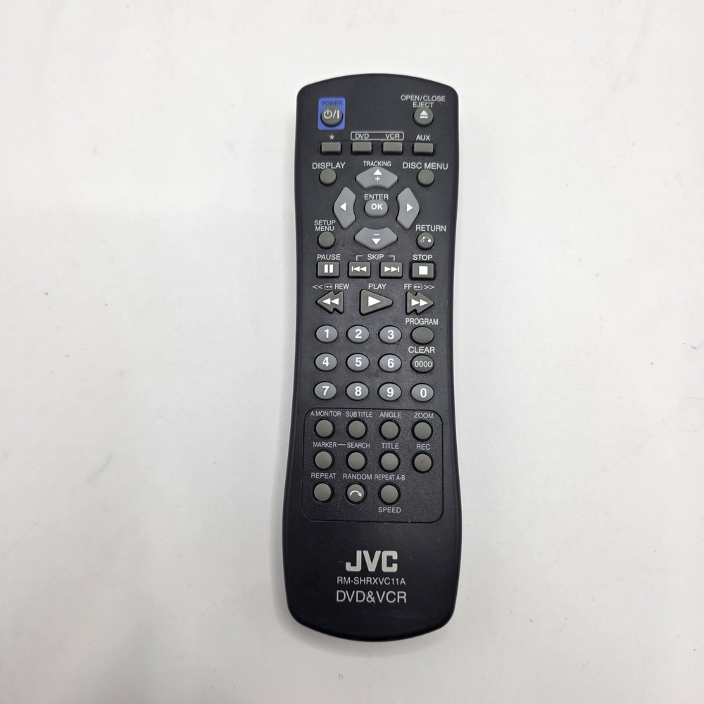 JVC Remote Control RM-SHRXVC11A Black DVD VCR Combo Untested Controller